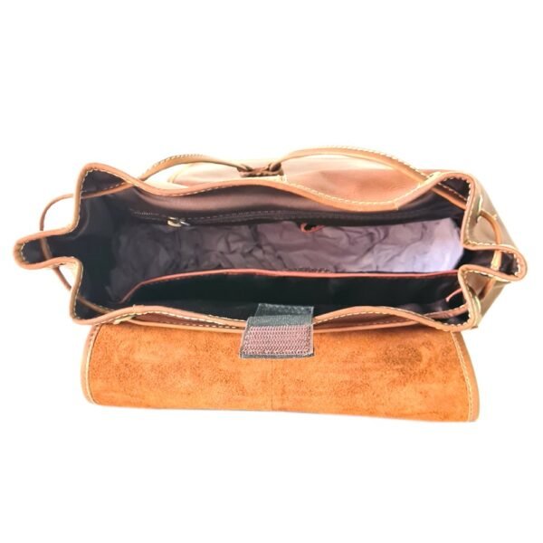 Leather Bagpack Brown Colour - Image 5