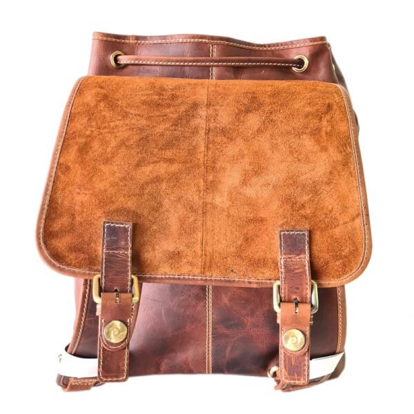 Leather Bagpack Brown Colour - Image 6