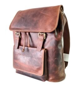 Leather Bagpack Brown Colour