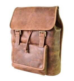 Leather Bagpack Tan Colour