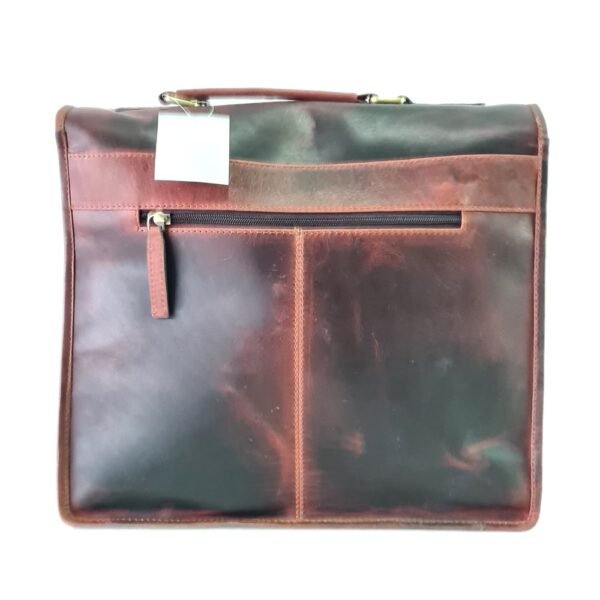 Leather Laptop Bag Brown Colour - Image 4