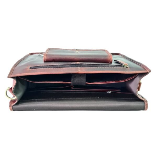 Leather Laptop Bag Brown Colour - Image 5