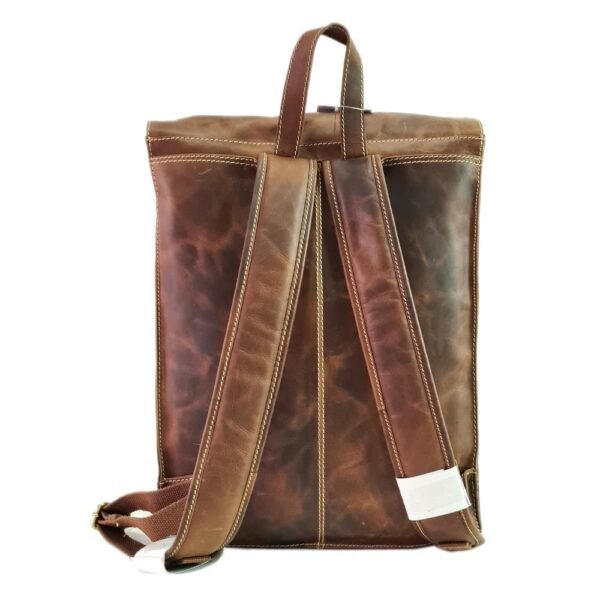 Leather Bagpack Brown Colour - Image 6
