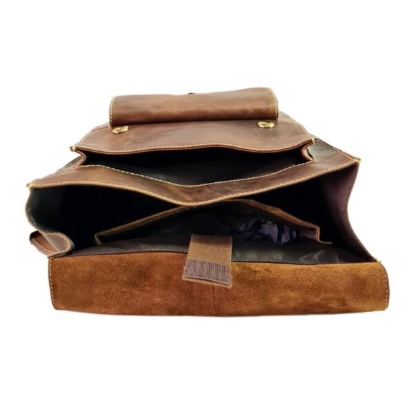 Leather Bagpack Brown Colour - Image 2