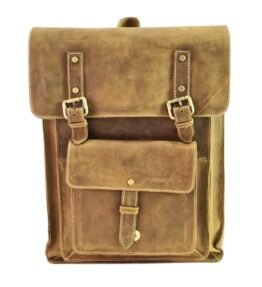 Leather Bagpack Tan Colour