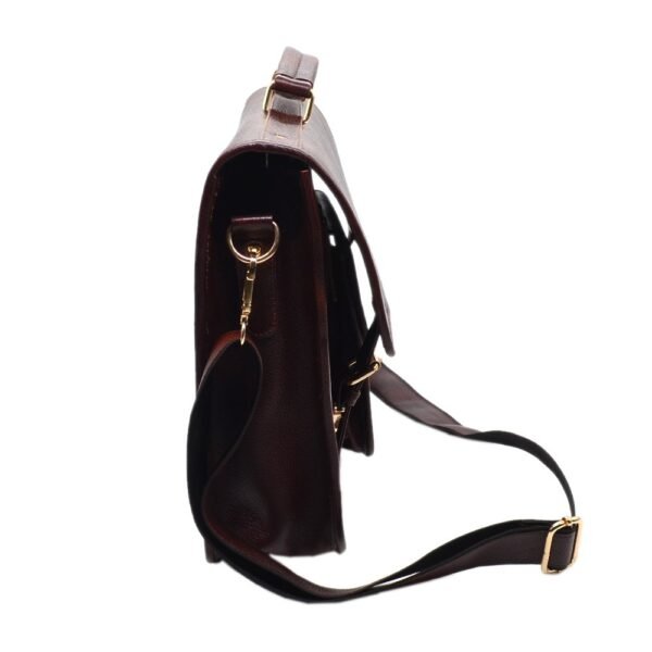 Leather Laptop Bag Brown Colour - Image 6