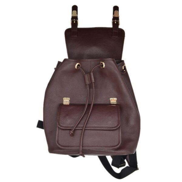 Leather Bagpack Brown Colour - Image 5