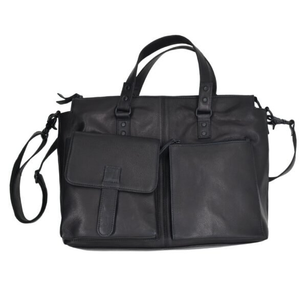 Leather Laptop Bag Black Colour - Image 3