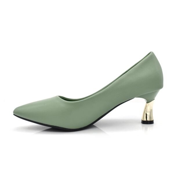 Women Green Heels Sandal - Image 4