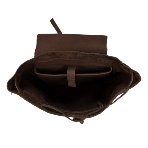 Leather Bagpack Brown Colour - Image 3