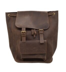 Leather Bagpack Brown Colour