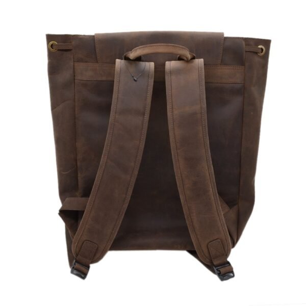 Leather Bagpack Brown Colour - Image 6
