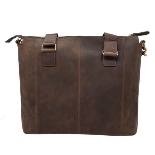 Leather Laptop Bag Brown Colour - Image 2