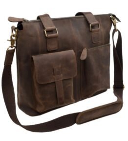 Leather Laptop Bag Brown Colour