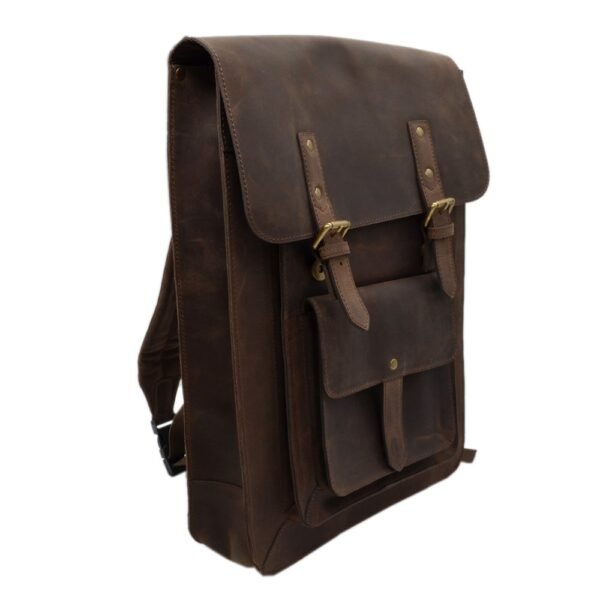 Leather Bagpack Brown Colour - Image 5