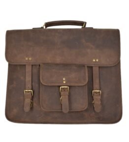 Leather Laptop Bag Brown Colour