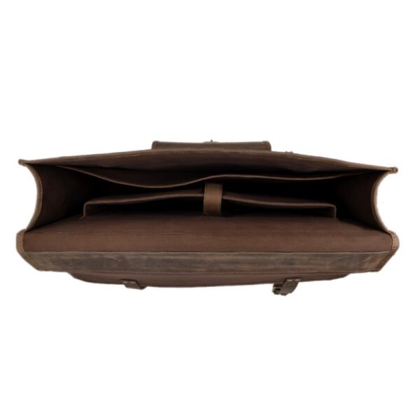 Leather Laptop Bag Brown Colour - Image 3