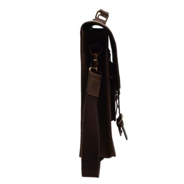 Leather Laptop Bag Brown Colour - Image 5