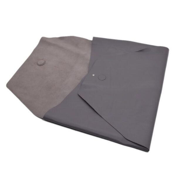 Leather Laptop Sleeve Grey Colour - Image 4