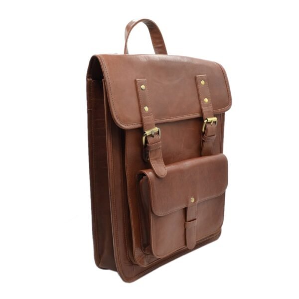 Leather Bagpack Brown Colour - Image 6