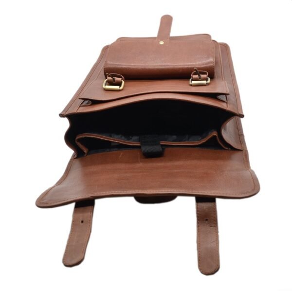 Leather Bagpack Brown Colour - Image 3