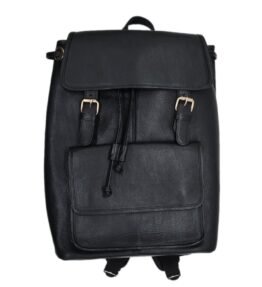 Leather Bagpack Black Colour