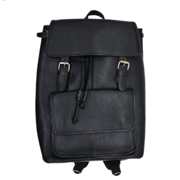 Leather Bagpack Black Colour