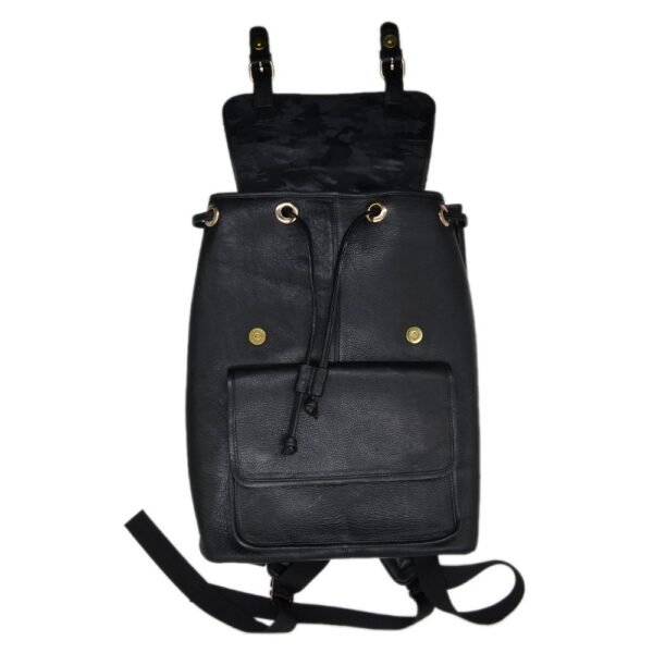 Leather Bagpack Black Colour - Image 2