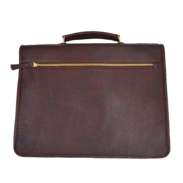 Leather Laptop Bag Brown Colour - Image 2