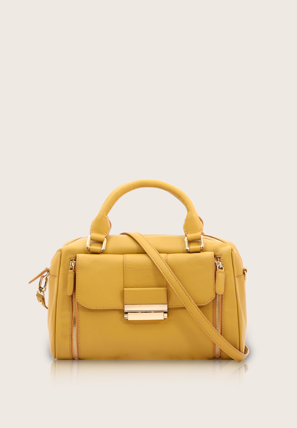Leather Purse Yellow Colour
