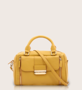 Leather Purse Yellow Colour