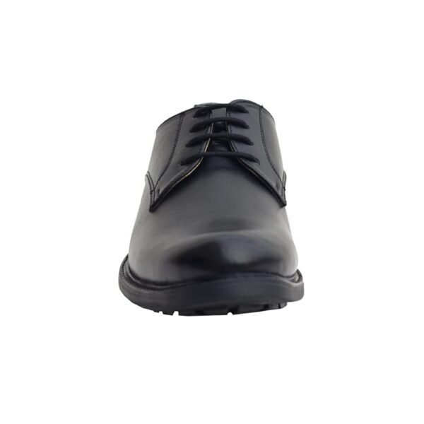 Black Synthetic Leather Derby Shoes - Image 5