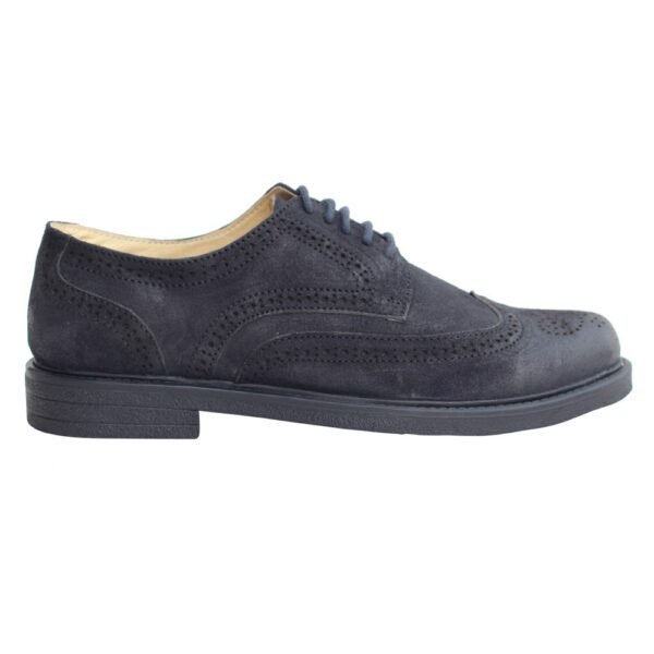 Blue Formal Leather Brogues Shoes - Image 2