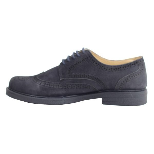 Blue Formal Leather Brogues Shoes - Image 3
