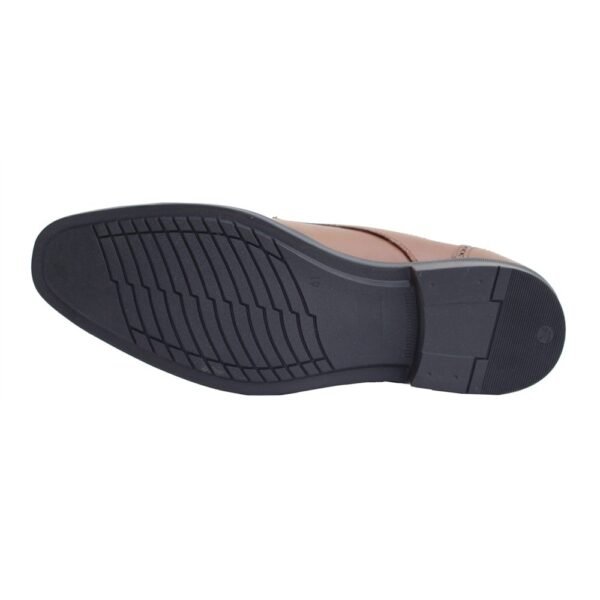 Brown Pure Leather Monk Shoes - Image 5
