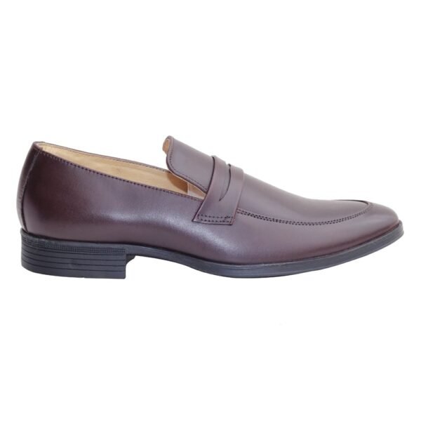 Brown Syntheic Leather Moccasin Shoes - Image 3