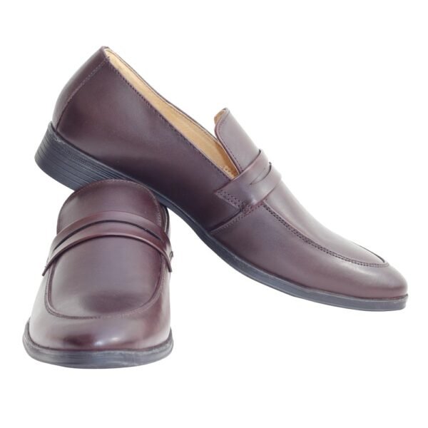 Brown Syntheic Leather Moccasin Shoes - Image 5