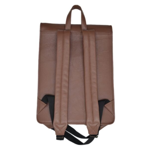 Leather Bagpack Tan Colour - Image 3