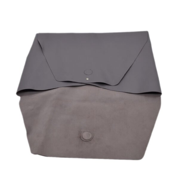 Leather Laptop Bag Grey Colour - Image 5