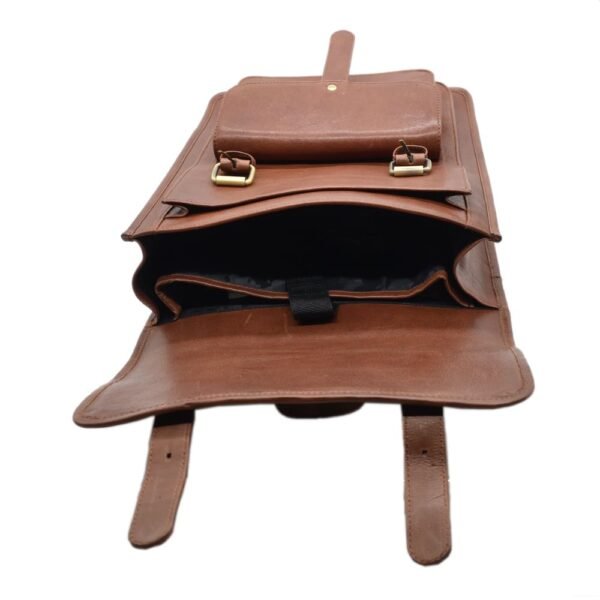 Leather Laptop Bag Tan Colour - Image 4