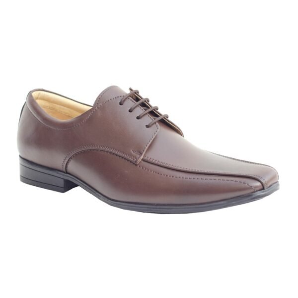 Dark Brown Genuine Leather Lace-up Shoes