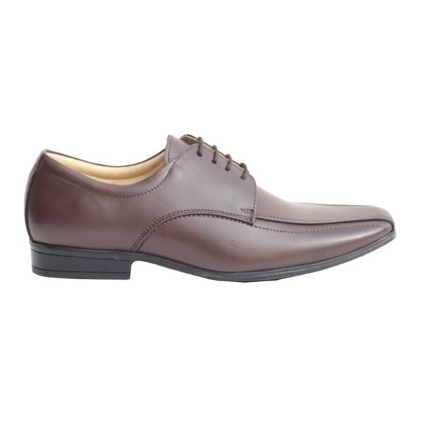Dark Brown Genuine Leather Lace-up Shoes - Image 3