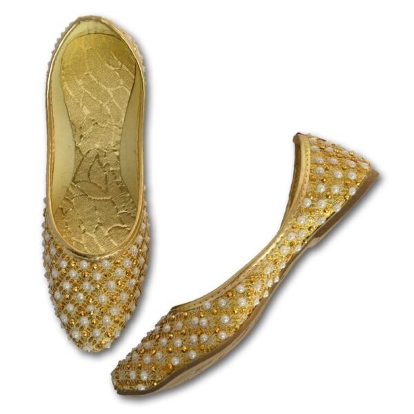 Golden Embroidered Mojaris