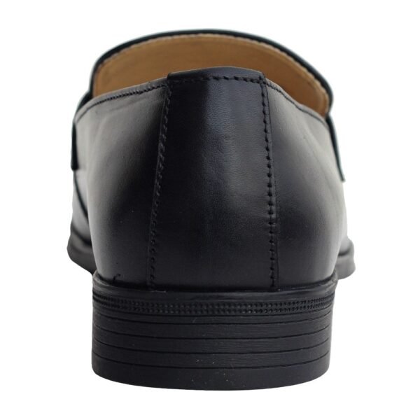 Black Syntheic Leather Moccasin Shoes - Image 4