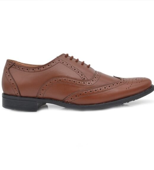 Men_Brown_Textured_Lace-Up_Leather_Formal_Brogues-1