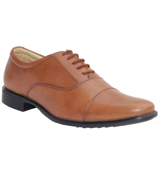 Tan_Synthetic_Leather_Oxford_Shoes-1