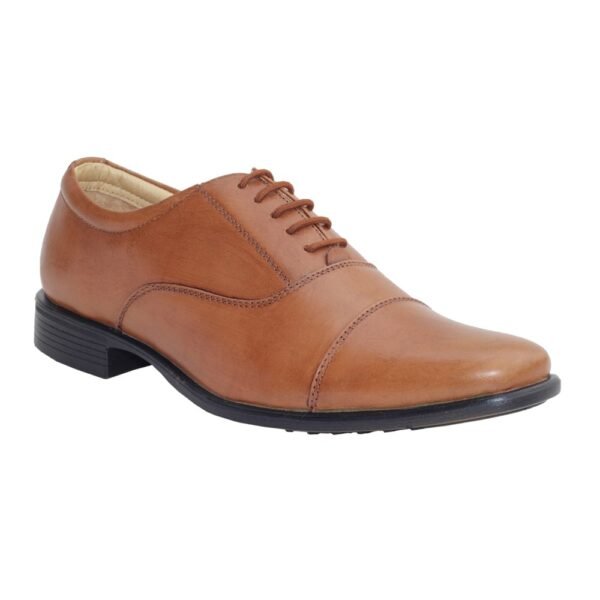 Tan Synthetic Leather Oxford Shoes