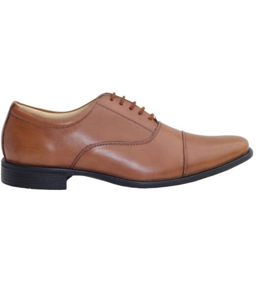 Tan_Synthetic_Leather_Oxford_Shoes-2