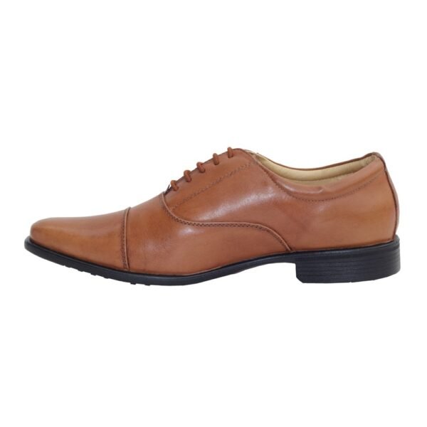 Tan Synthetic Leather Oxford Shoes - Image 4