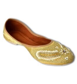 Women Gold-Toned Embellished Handcrafted Mojaris